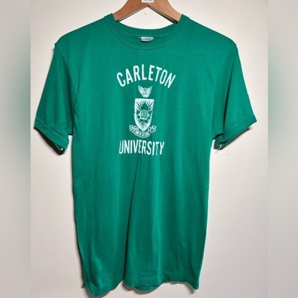 Carleton University Vintage Ringer Graphic Tee XL